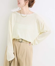 ウォッシャブル / シアーボーダーロンTEE