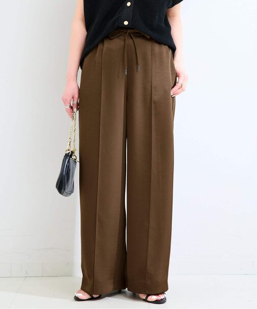 ウォッシャブル / サテンピンタックパンツ