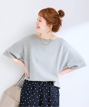 手洗い可 / ボートネックスウェットプルオーバー