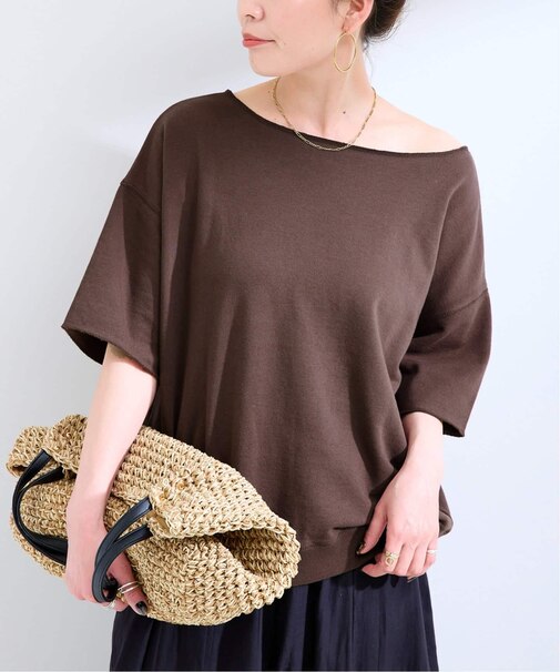 手洗い可 / ボートネックスウェットプルオーバー