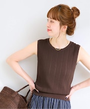 手洗い可 / UVcare /  add Function ニットタンクトップ