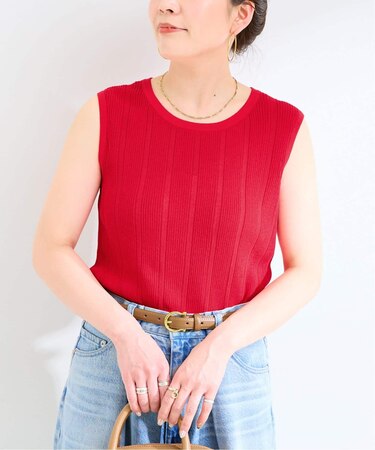 手洗い可 / UVcare /  add Function ニットタンクトップ