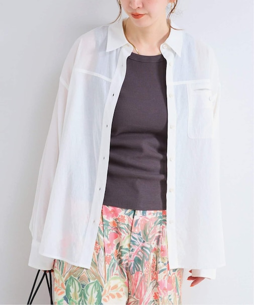 手洗い可 / シアーヘザーオーバーシャツ