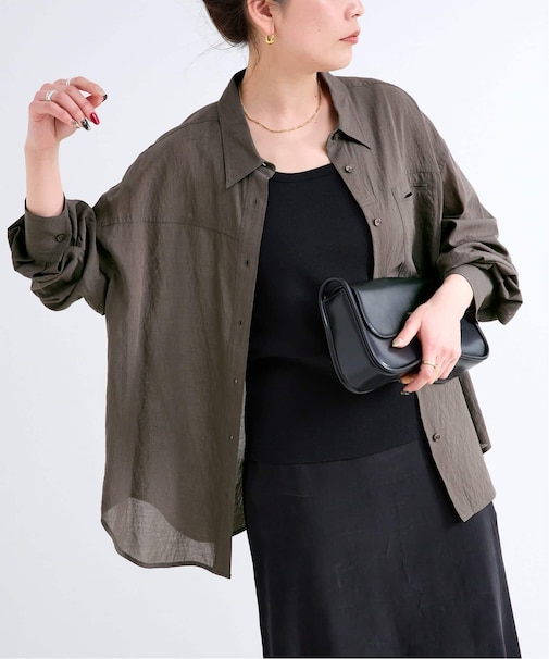 手洗い可 / シアーヘザーオーバーシャツ