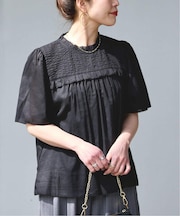 手洗い可 / フリルカラースモックブラウス