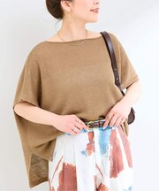 手洗い可 / FRENCH ICY LINEN ポンチョプルオーバー