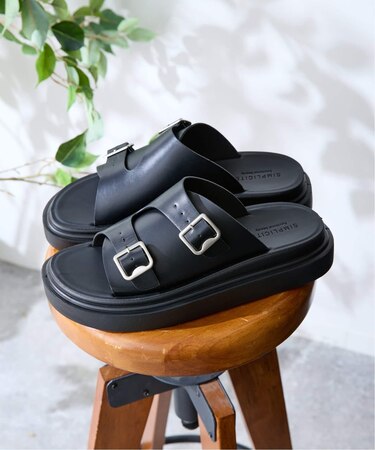 ダブルモンクプラットフォームサンダル