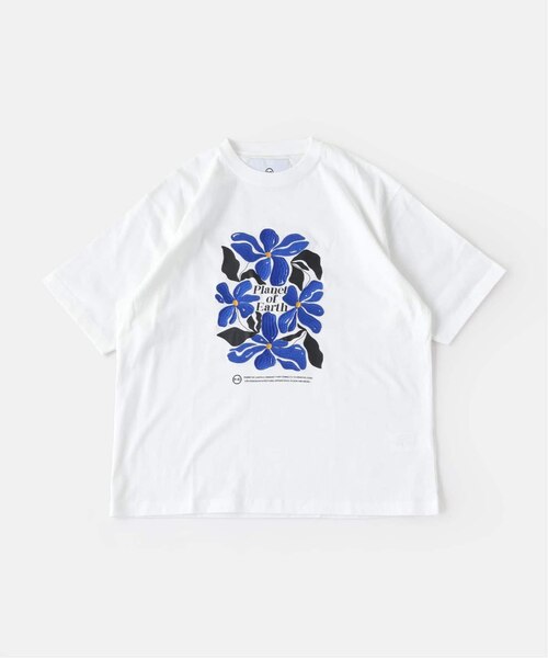 地球と花 PLANET OF EARTH FLOWER EMB TEE｜ベーセーストックのアウトレット通販