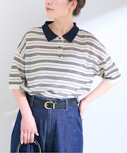 手洗い可 / マルチボーダーシアープルオーバー