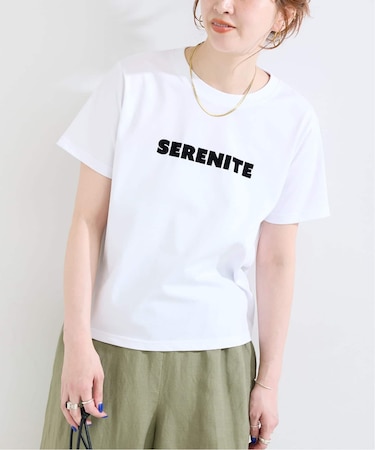 手洗い可 / フロッキープリントロゴTEE