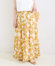 手洗い可 / ウォーターカラータッチプリントスカート