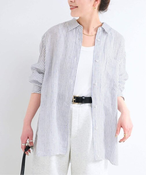 《追加》《S/Mサイズ展開》手洗い可 / 2WAYフレンチリネンシャツ