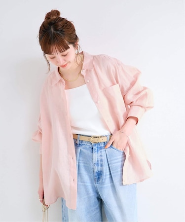 《追加》《S/Mサイズ展開》手洗い可 / 2WAYフレンチリネンシャツ