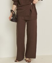organic linen 混 ニットパンツ
