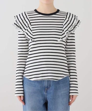 ハニカムキャップフリルロングスリーブ TEE