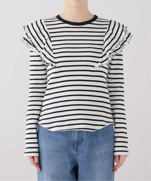 ハニカムキャップフリルロングスリーブ TEE