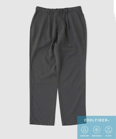 【速乾・接触冷感・UVカット】COOLFIBER(R)Air 1タックパンツ
