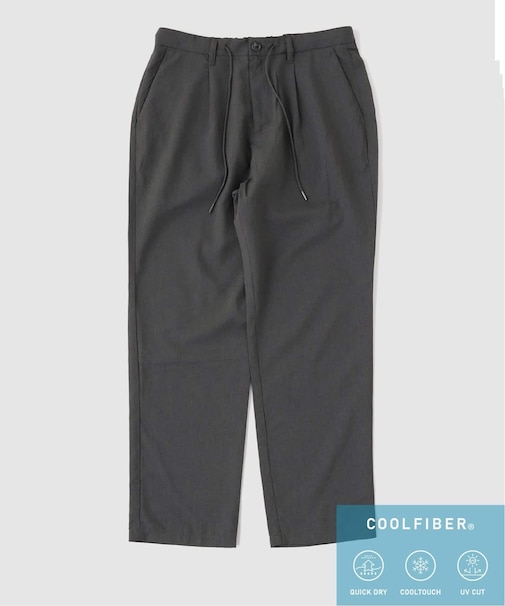 【速乾・接触冷感・UVカット】COOLFIBER(R)Air 1タックパンツ