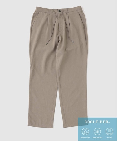 【速乾・接触冷感・UVカット】COOLFIBER(R)Air 1タックパンツ