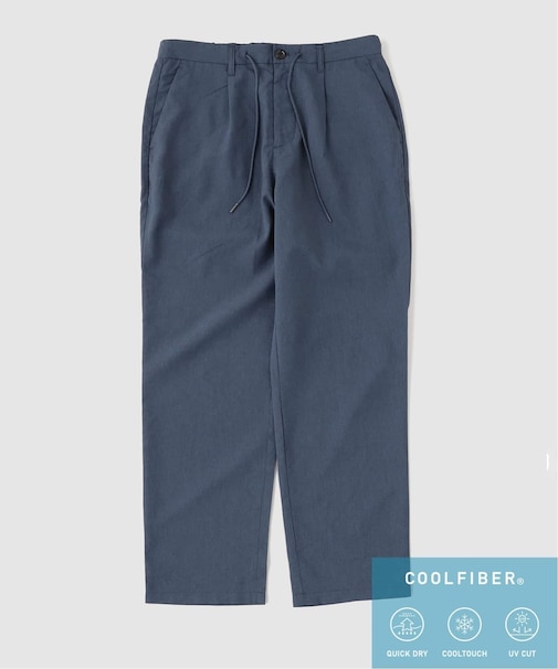 【速乾・接触冷感・UVカット】COOLFIBER(R)Air 1タックパンツ
