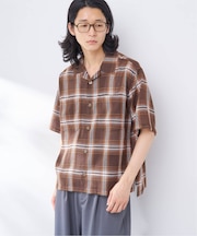 ビッグチェックメッシュシャツ