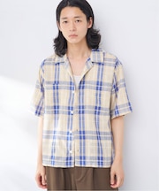 ビッグチェックメッシュシャツ