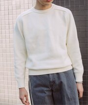 【LE / エルイー】 cotton crew knit/ニット