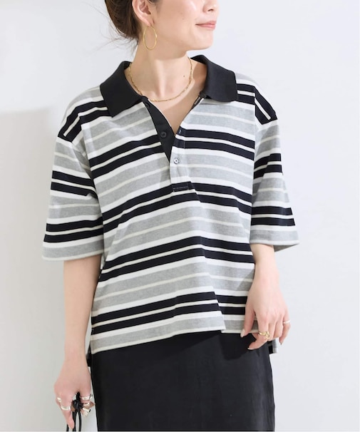 ウォッシャブル / ボーダーカノコT shirt