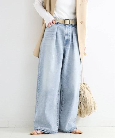 《追加》ウォッシャブル / DU JOUR / デュ ジュール PEG TUCK JEAN
