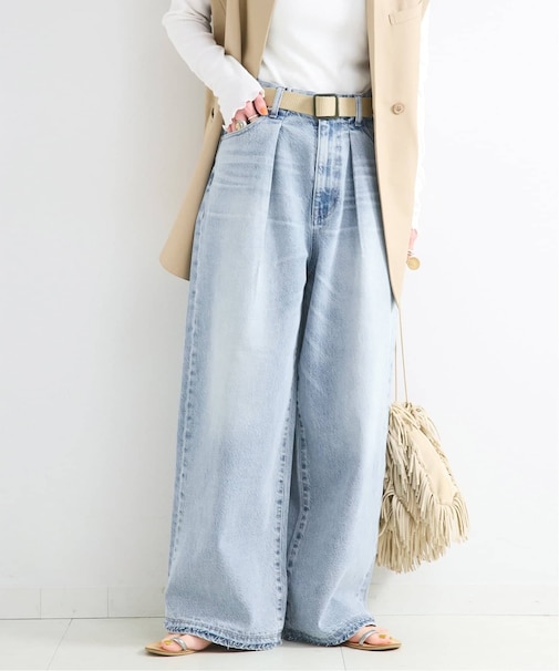 《追加》ウォッシャブル / DU JOUR / デュ ジュール PEG TUCK JEAN