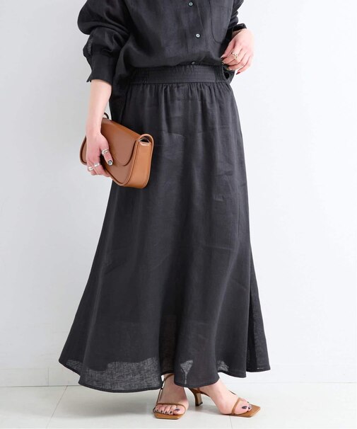 《追加》《S/Mサイズ展開》手洗い可 / フレンチリネンギャザースカート