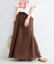 《追加》《S/Mサイズ展開》手洗い可 / フレンチリネンギャザースカート