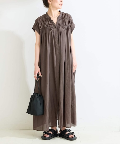 《S/Mサイズ展開》手洗い可 / ボイルタックワンピース