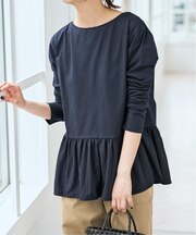 ドッキングペプラムカットソー
