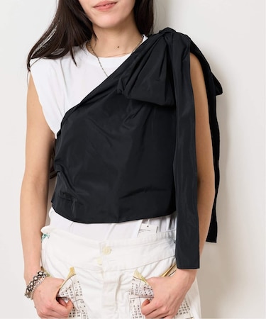 ONE SHOULDER TAFFETA ブラウス