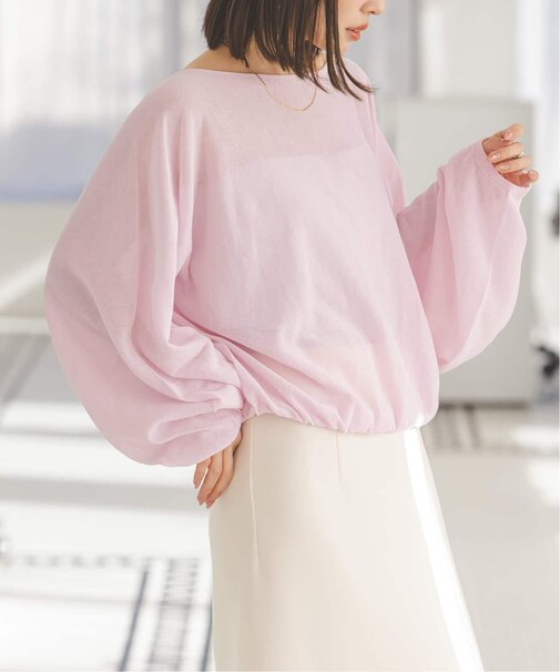 【洗える】ワイドスリーブ ショートプルオーバー