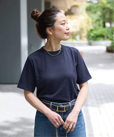 ウォッシャブル / ラインストーンTシャツ