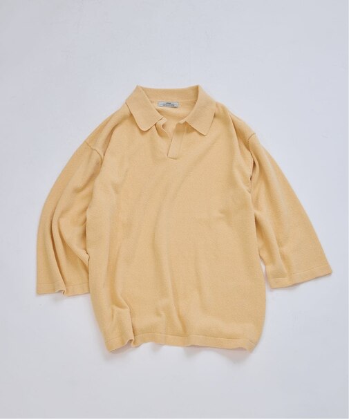 ウォッシャブル ブークレニット スキッパー ポロシャツ