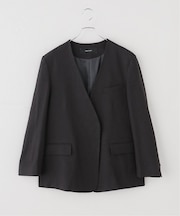 ラミーコットンツイル ノーカラー ジャケット