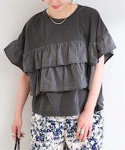 ウォッシャブル / フリルTシャツ