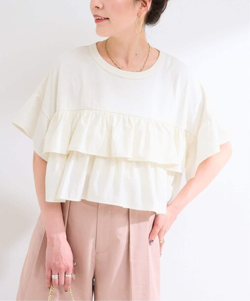 ウォッシャブル / フリルTシャツ