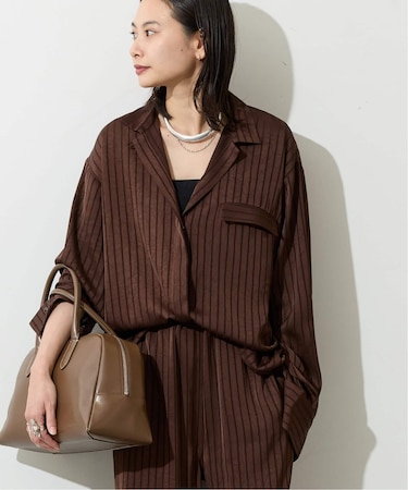 《追加》【ARCHIVE STANCE/アーカイブスタンス】Satin Stripe Dolman Shirt