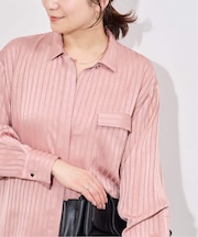 《追加》【ARCHIVE STANCE/アーカイブスタンス】Satin Stripe Dolman Shirt