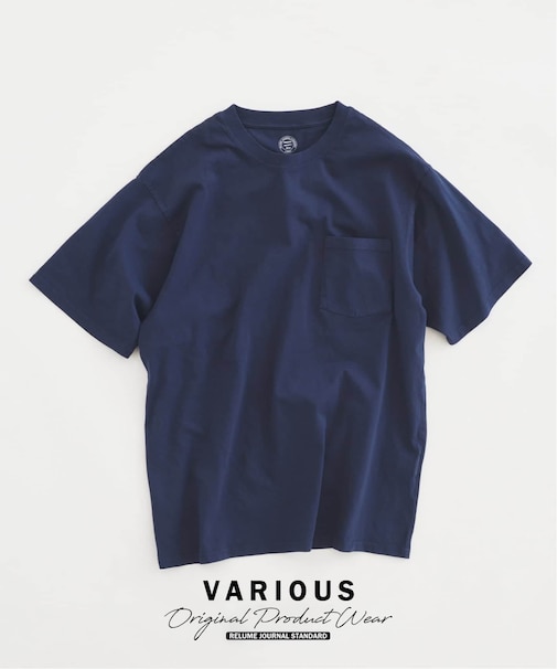 ヴァリアス ガーメントダイ ポケットTシャツ