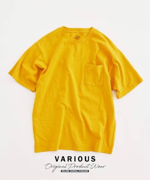 ヴァリアス ガーメントダイ ポケットTシャツ