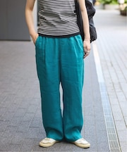 《追加2》《S/Mサイズ展開》手洗い可 / フレンチリネンストレートパンツ