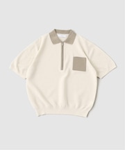ロングZIP ガーターポロシャツ