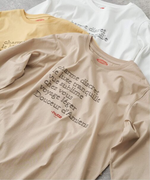 La Hutte / ラ ユット 別注ロゴ刺しゅう L/S Tee*