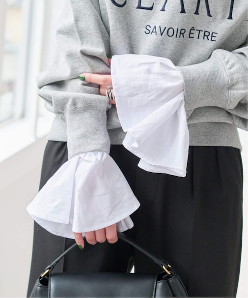 《追加》フリルスリーブクルーネックTEE