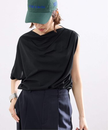 HAKUJI/ハクジ crepe jersey asym T Tシャツ H232617